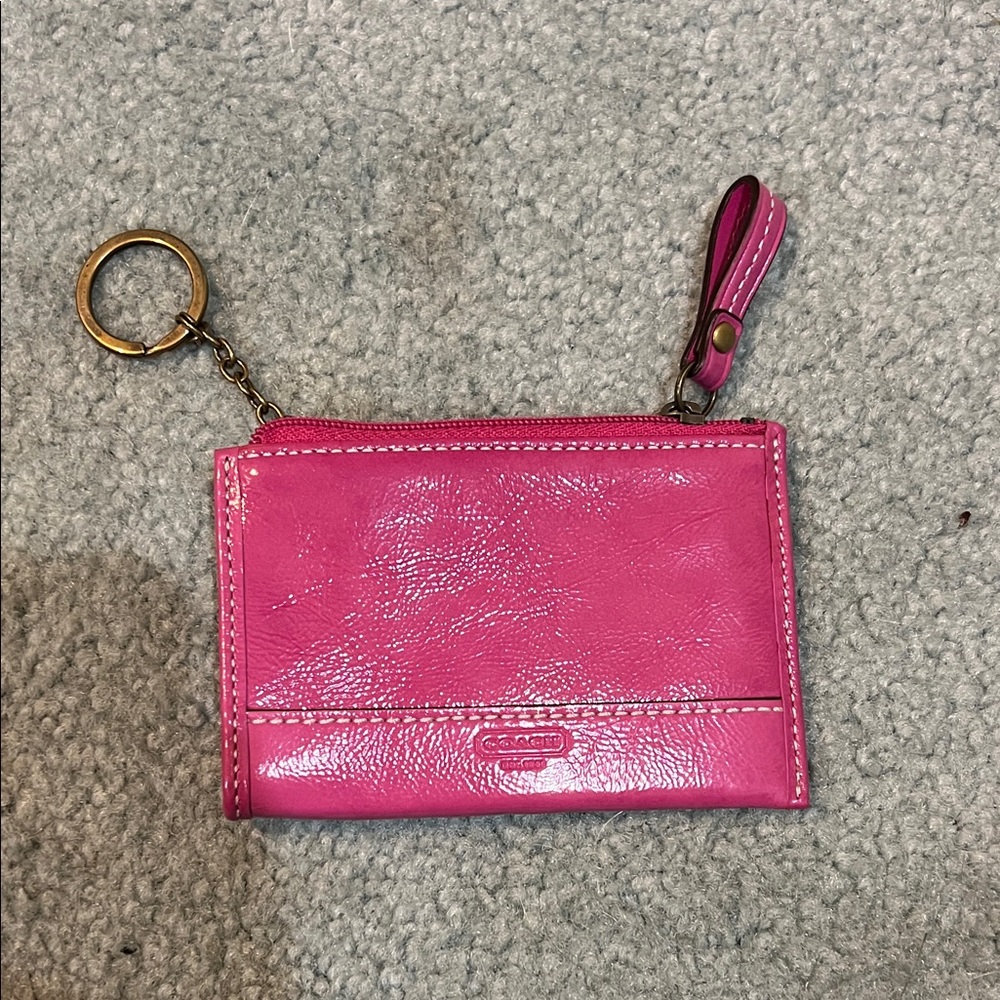 Coach Leather Keychain Card Holder